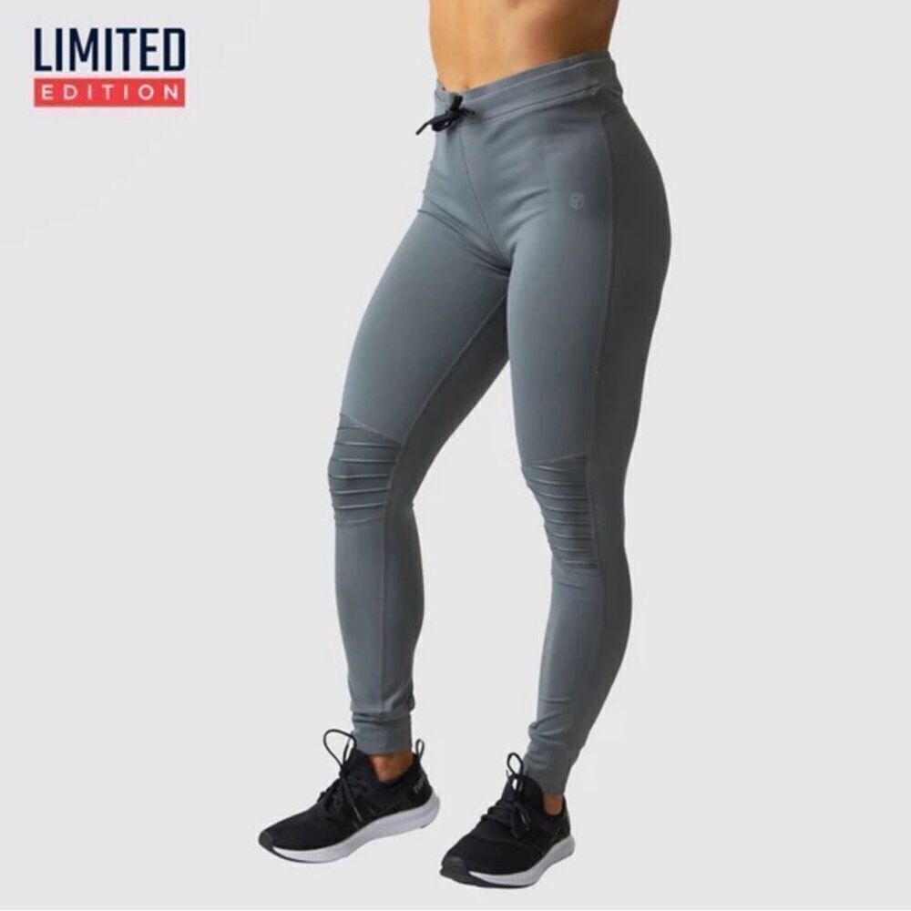 Born Primitive Limited Edition Pleated Moto Leggings in Gray Size Small